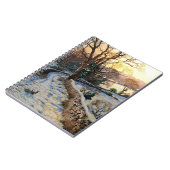 白いクリスマスヴィンテージ風景 ノートブック (左側)