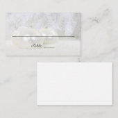 白いクリスマス冬の結婚式 |フラットカスタム プレイスカード (正面/裏面)