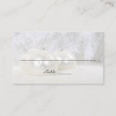 白いクリスマス冬の結婚式 |フラットカスタム プレイスカード (正面)