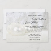 白いクリスマス冬の結婚式 招待状 (正面)