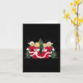 白いクリスマス映画クリスマスソングの休日パジャマre カード (黄色い花)