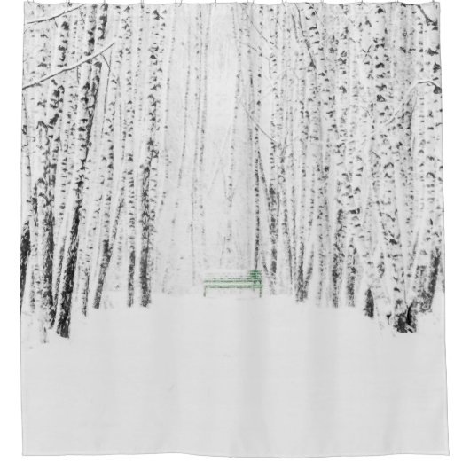 白いクリスマス物語 シャワーカーテン (正面)