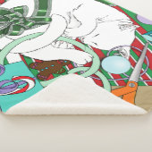 白いクリスマス猫 シェルパブランケット (3/4)