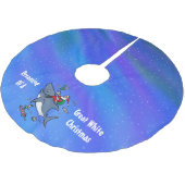 白いクリスマス素晴らしの夢 ブラッシュドポリエステルツリースカート (アングル)