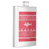 白いクリスマス素晴らしの醜いセーターの夢 フラスク (右)