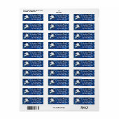 白いクリスマス鳩ラベル ラベル (フルシート)