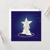 白いクリスマス カード (正面/裏面インサイチュ)