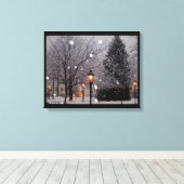 白いクリスマス キャンバスプリント (インサイチュ (ウッドフロア))