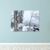 白いクリスマス キャンバスプリント (インサイチュ (ウッドフロア))