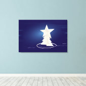 白いクリスマス キャンバスプリント (インサイチュ (ウッドフロア))