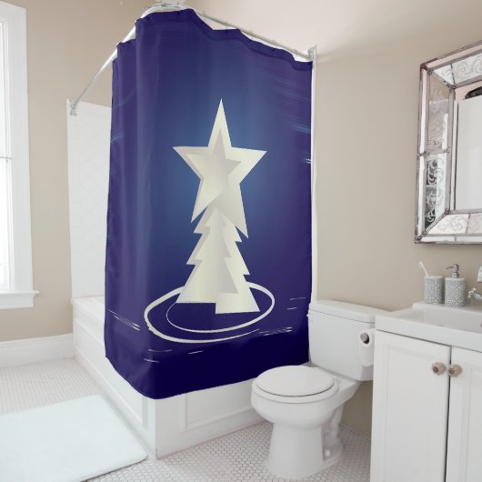 白いクリスマス シャワーカーテン (インサイチュ)
