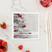 白いクリスマス スタンダードカクテルナプキン (インサイチュ)