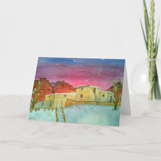 白いクリスマス(セドナ水彩) シーズンカード (正面)