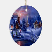 白いクリスマス セラミックオーナメント (右)