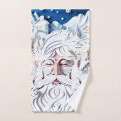 白いクリスマス バスタオルセット (ハンドタオル)