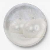 白いクリスマス ペーパープレート (正面)