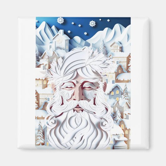 白いクリスマス マグネット (正面)