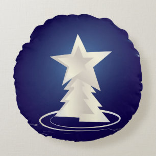白いクリスマス ラウンドクッション