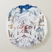 白いクリスマス ラウンドクッション (裏面)