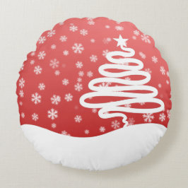 白いクリスマス ラウンドクッション