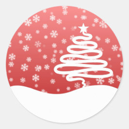 白いクリスマス ラウンドシール