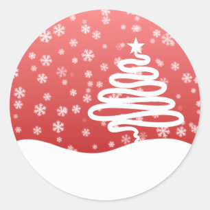白いクリスマス ラウンドシール