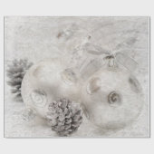 白いクリスマス ラッピングペーパー (フラット)