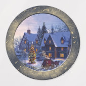 白いクリスマス ラベル (デザイン1)