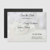 白いクリスマス |冬の結婚式の日付を保存 (正面/裏面)