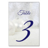 白いクリスマス |冬の結婚式 テーブルナンバー (裏面)