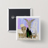 白いクリスマス 缶バッジ (正面&裏面)