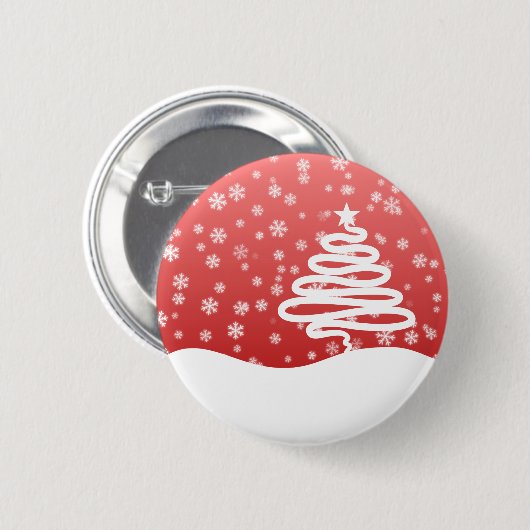 白いクリスマス 缶バッジ (正面&裏面)