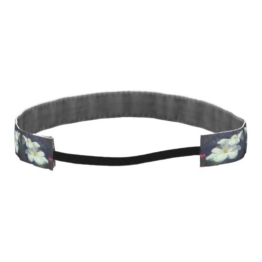 白いクリマチスの花ペア アスレチックヘッドバンド (裏面)