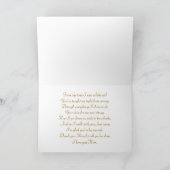 白いクリーム色のバラ。結婚式にありがとう母 カード (内部)