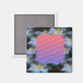 白いクレマチスの花あなたの写真 マグネット (正面/裏面)