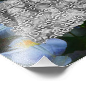 白いクレマチスフラワーフレームテンプレート フォトプリント (角)