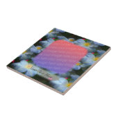 白いクレマチス花あなたの写真タイル タイル (側面)