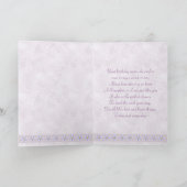 白いクロッカスが付いている義理の娘のバースデー・カード カード (内部)