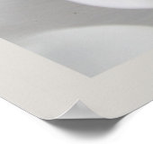 白いクロッカスの花 ポスター (角)