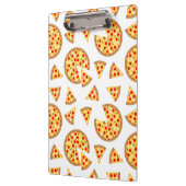 白いクールおもしろいのピザとスライスの模様 クリップボード (左)