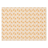 白いクールおもしろいのピザとスライスの模様 テーブルクロス (正面(横))