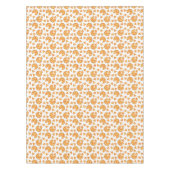 白いクールおもしろいのピザとスライスの模様 テーブルクロス (正面)