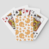 白いクールおもしろいのピザとスライスの模様 トランプ (裏面)