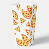 白いクールおもしろいのピザとスライスの模様 フェイバーボックス (裏面)