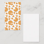 白いクールおもしろいのピザとスライスの模様 名刺 (正面/裏面)