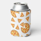 白いクールおもしろいのピザとスライスの模様 缶クーラー (缶裏面)
