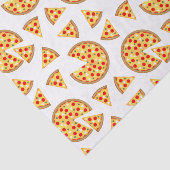 白いクールおもしろいのピザとスライスの模様 薄葉紙 (詳細)