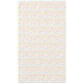 白いクール上におもしろいのマカロニカラフル模様 テーブルクロス (正面)