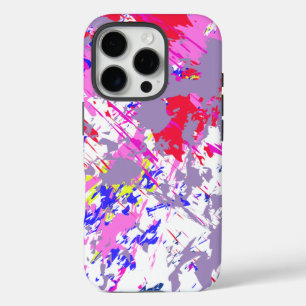 白いクール背景のパターンデザイン iPhone 16 PROケース