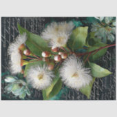 白いグムナッツとマグノリアの花の切り離 薄葉紙 (正面)